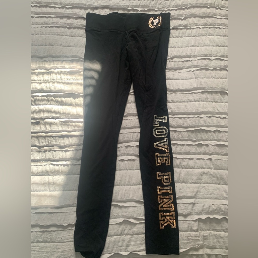 Victoria secret pink logo leggings.